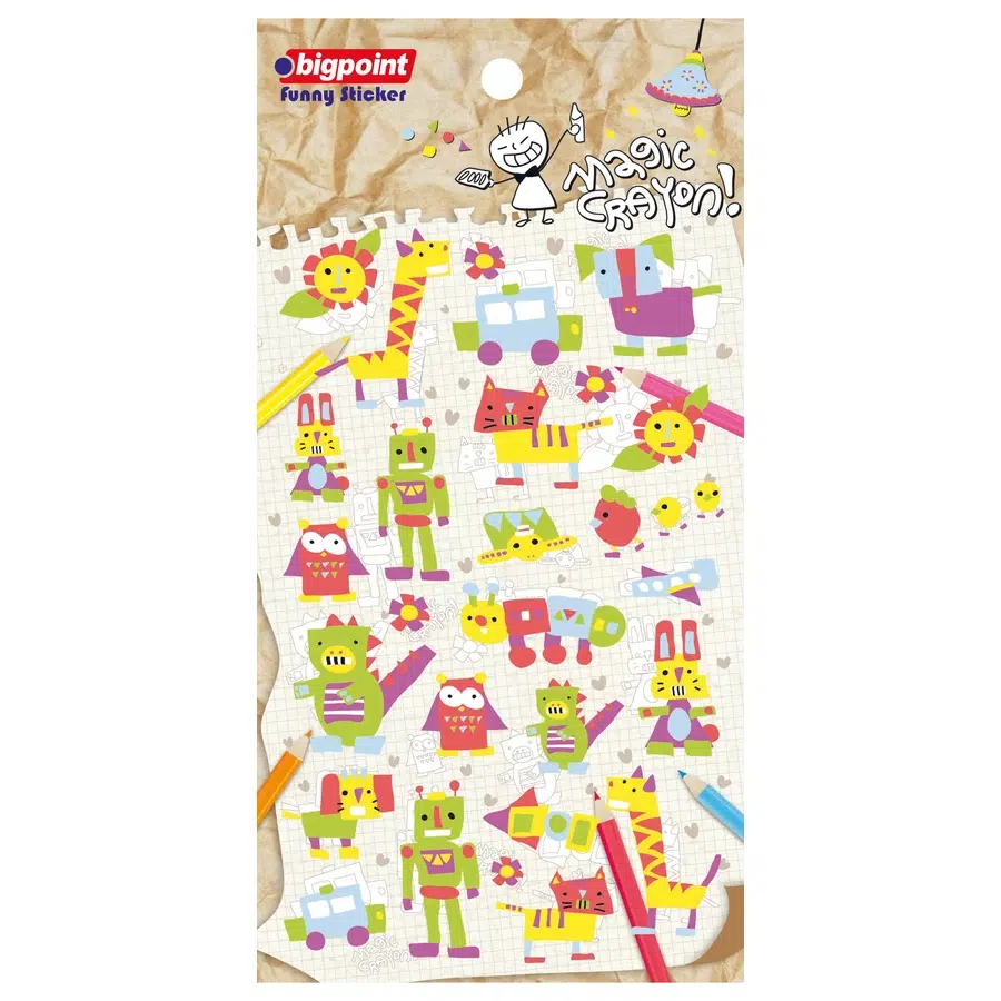 Bigpoint Sticker Magic Crayon x 15 Adet