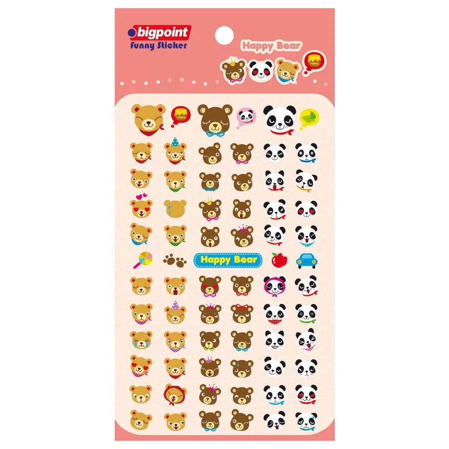 Bigpoint Sticker Mutlu Ayılar x 15 Adet