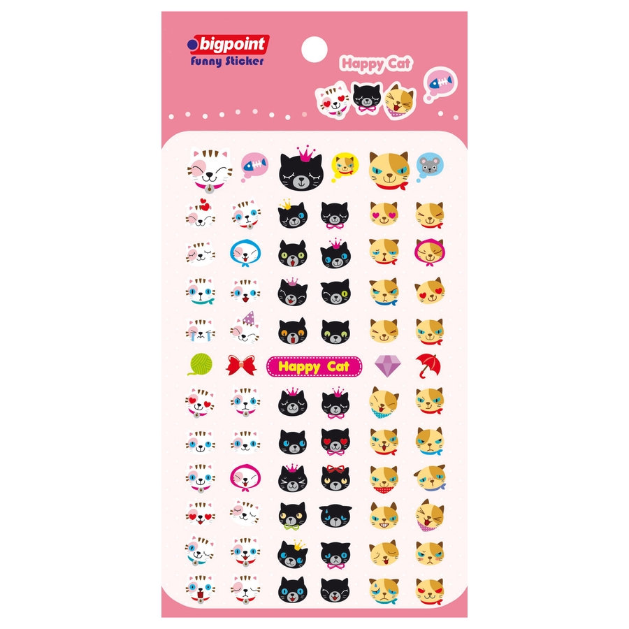 Bigpoint Sticker Mutlu Kediler 15'li Paket