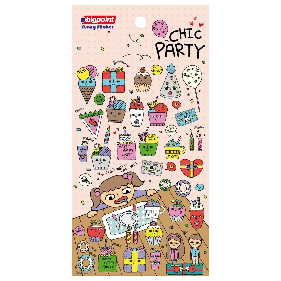 Bigpoint Sticker Parti x 15 Adet