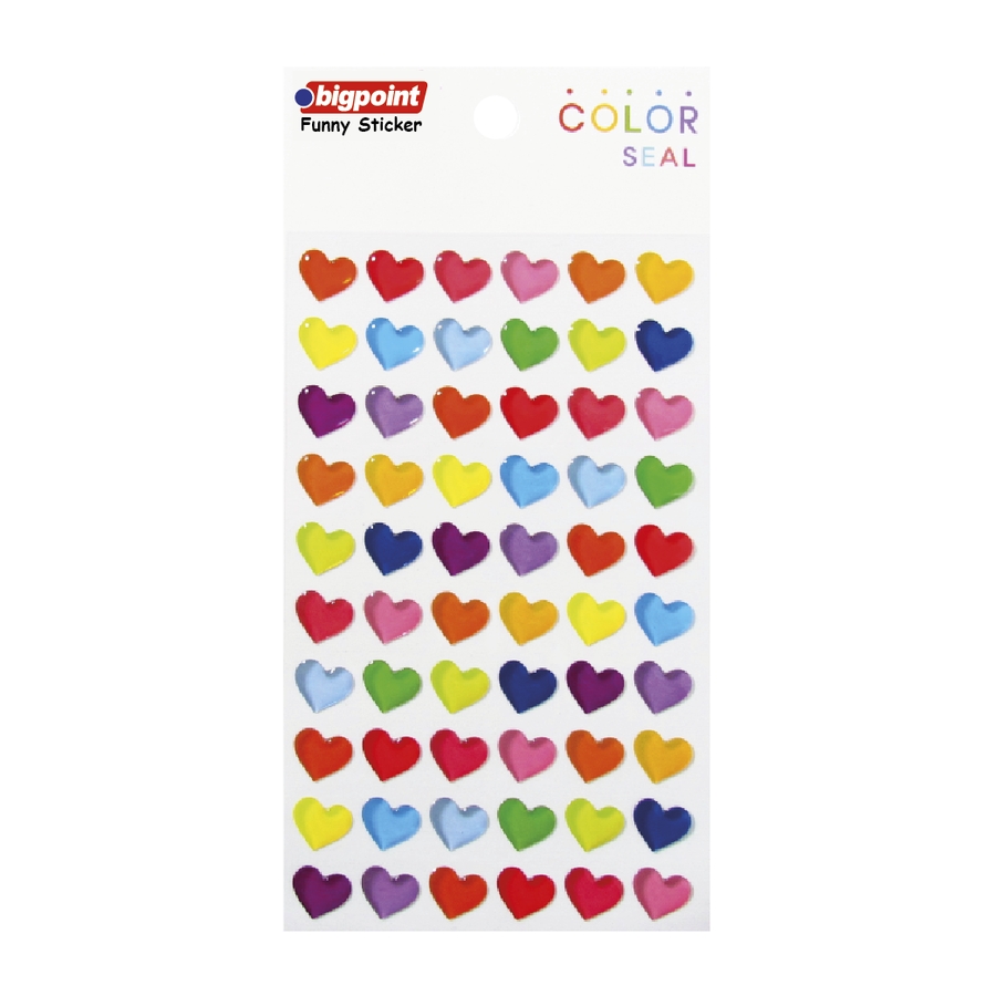 Bigpoint Sticker Rengarenk Kalpler 15'li Paket