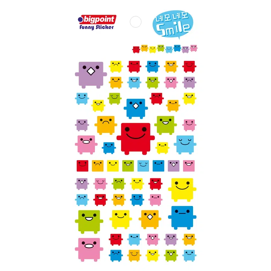 Bigpoint Sticker Robot Smile x 15 Adet
