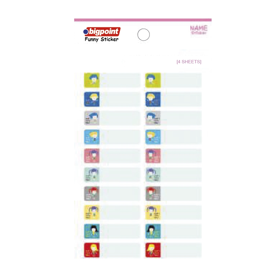 Bigpoint Sticker School Çocuklar 4 Yaprak 15'li Paket