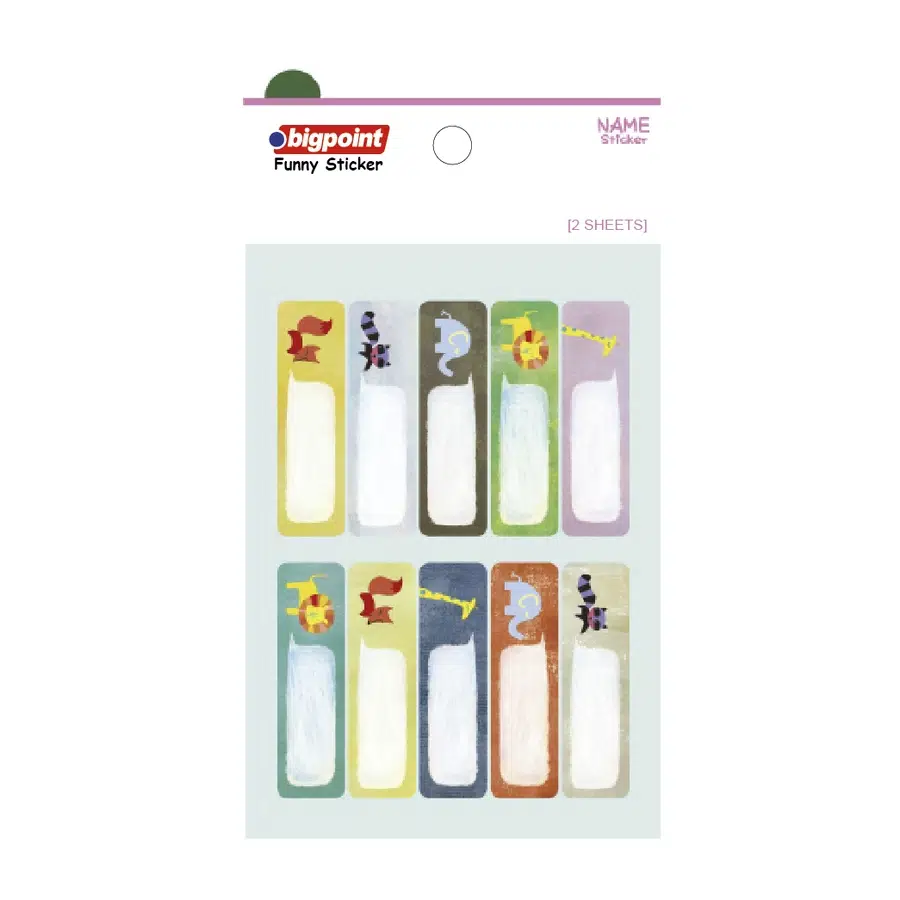 Bigpoint Sticker School Hayvanlar 2 Yaprak x 15 Adet