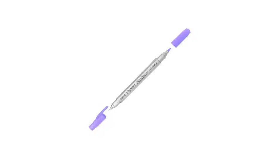 Bigpoint Twin(Çift uçlu) Fineliner Mor x 10 Adet
