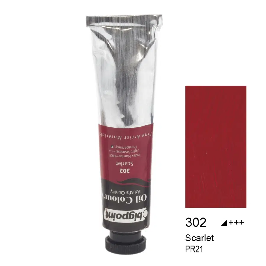 Bigpoint Yağlı Boya 45 ml Scarlet 302 6'lı Kutu
