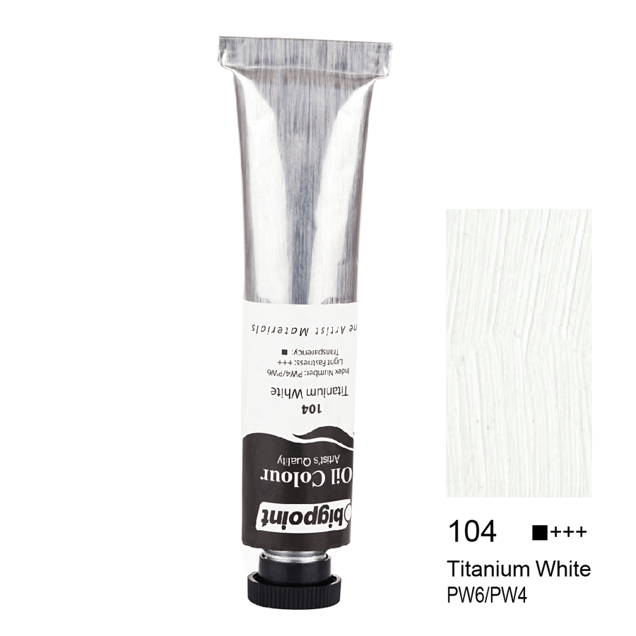 Bigpoint Yağlı Boya 45 ml Titanium White 104 6'lı Kutu