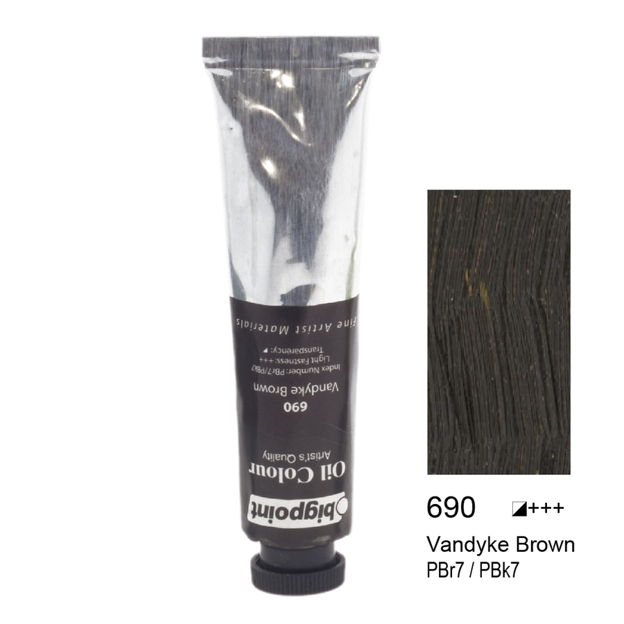 Bigpoint Yağlı Boya 45 ml Vandyke Brown 690 6'lı Kutu