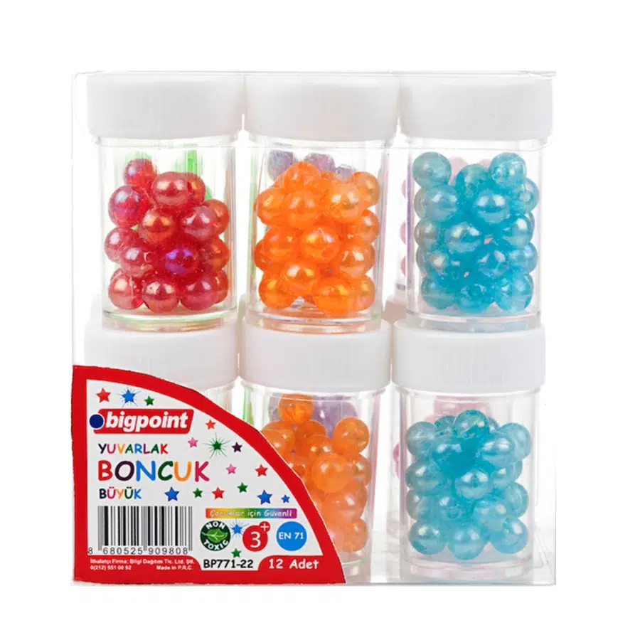 Bigpoint Yuvarlak Boncuk (Büyük Boy) x 12 Adet