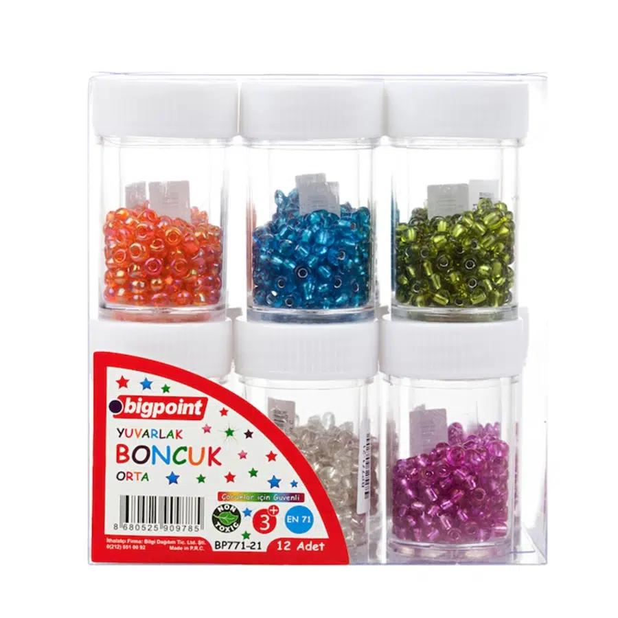 Bigpoint Yuvarlak Boncuklar (Orta Boy) x 12 Adet
