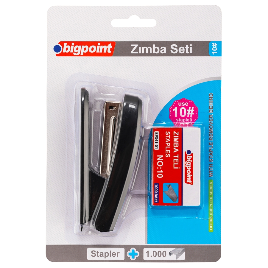 Bigpoint Zımba Makinesi Seti No:10 Siyah x 4 Adet