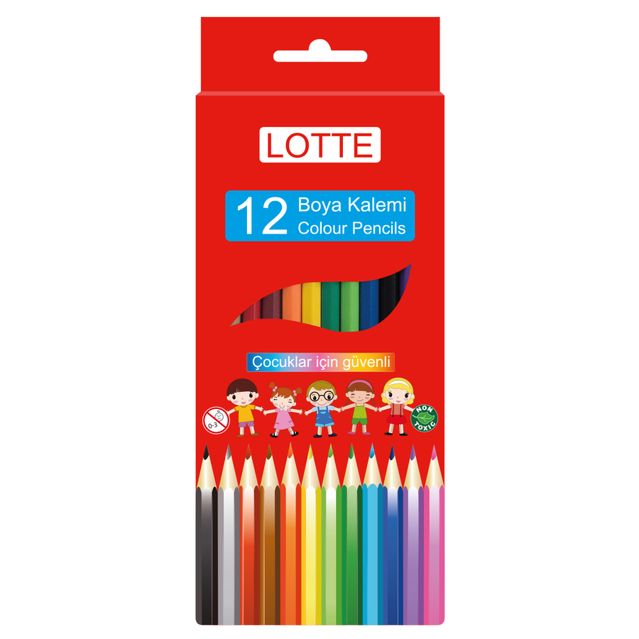 Lotte Kuru Boya Kalemi 12 Renk 12'li Kutu