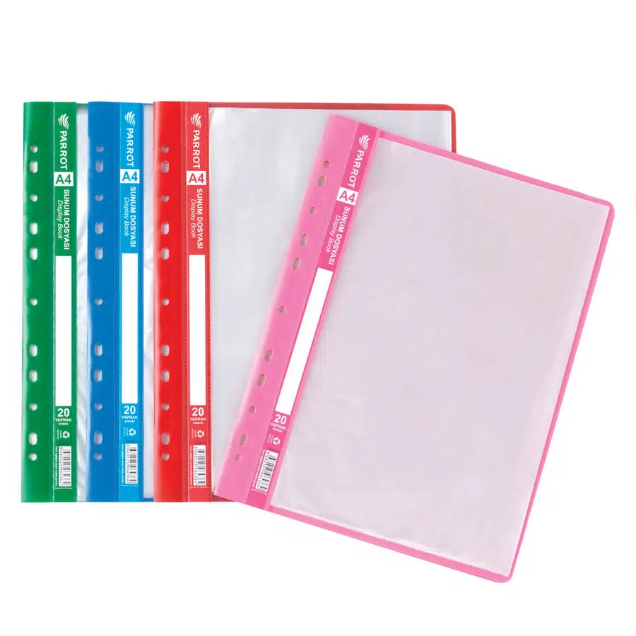 Lotte/Parrot Klasör İçin Sunum Dosyası Mavi 20 Yaprak X 12 Adet